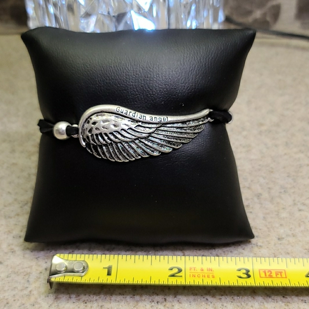 Angel Wing Bracelet Guardian Angel silver/Black